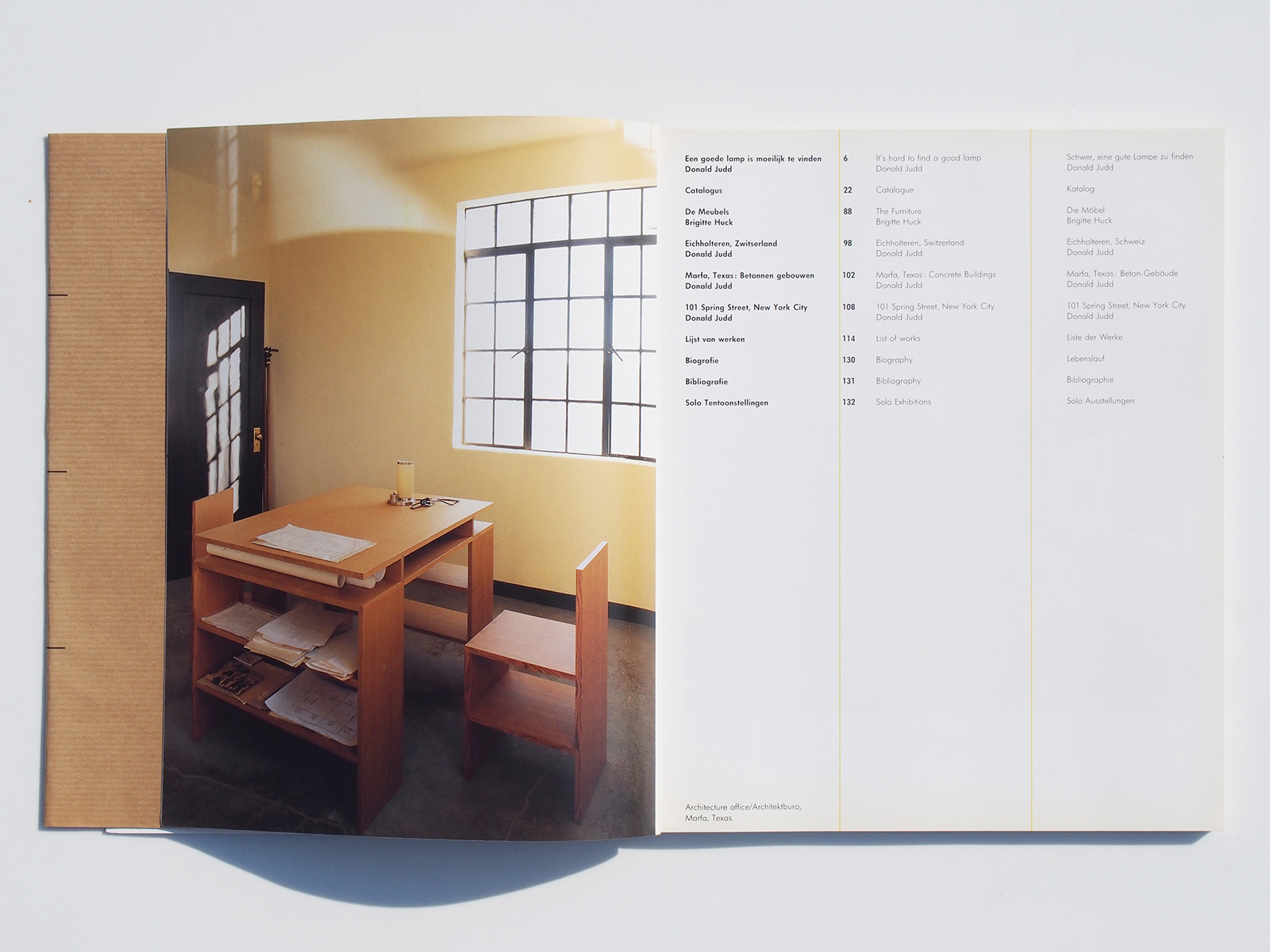 Donald Judd: Furniture Retrospective with Exhibition Program | SPREAD