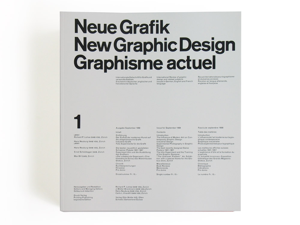 Neue Grafik/New Graphic Design/Graphisme actuel 1958–1965 | SPREAD