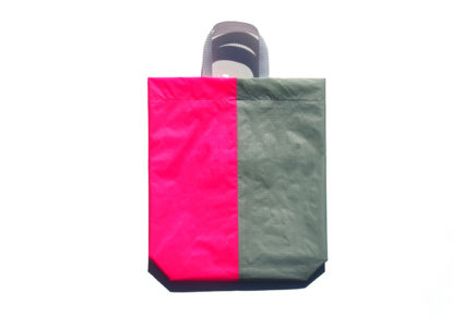 KM bag I/S Light Gray / Fluo Pink